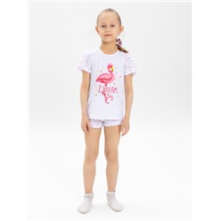 Комплект: Футболка, шорты "Flamingo" для девочки (754741996)