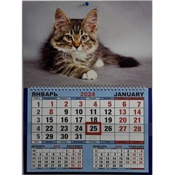 Календарь одноблочный большой 2024г. Животные Котенок КШ-24001
