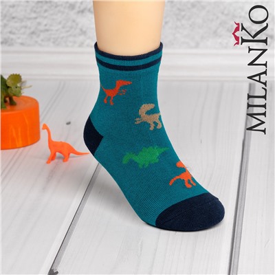Детские хлопковые носки с рисунком "динозавры" MilanKo IN-165
