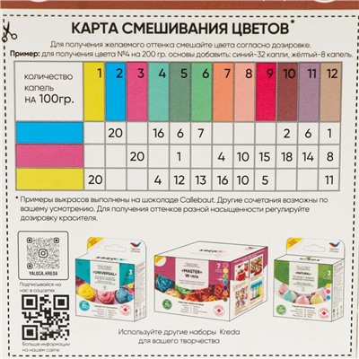 Набор пищевых красителей  Kreda Bio Chocolate, 3 шт