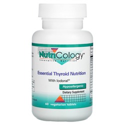 Nutricology Essential Thyroid Nutrition с йодоралом, 60 вегетарианских таблеток