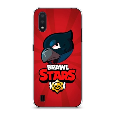 Силиконовый чехол Crow Brawl Stars на Samsung Galaxy A01