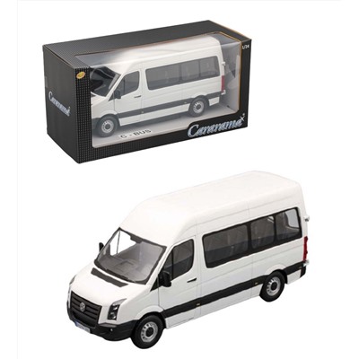 Cararama. Модель 1:24 "Volkswagen Crafter Bus" металл. белый арт.30184