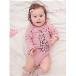 Розовый боди с леопардом "LEOPARDIC" для новорождённой (924262478)