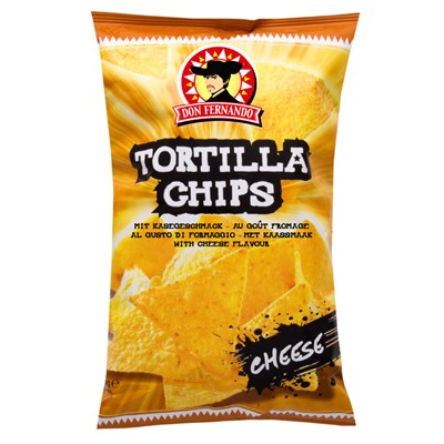 Хрустящие начо со вкусом сыра Don Fernando Tortilla chips with cheese flavour 200 гр