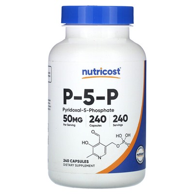 Nutricost P-5-P, 50 мг - 240 капсул - Nutricost