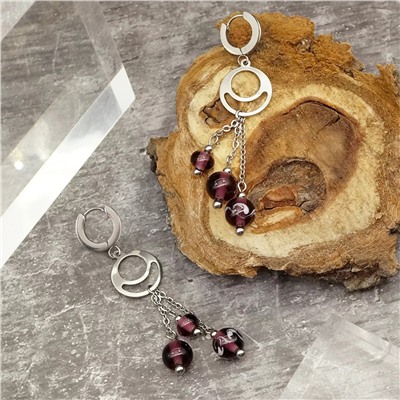 Серьги из муранского стекла BERRY MIX LS2969