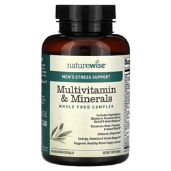 NatureWise Мужская помощь при стрессе, мультивитамины и минералы, 60 вегетарианских капсул