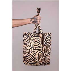Эко сумка-шоппер из полульна "Тигровый окрас"