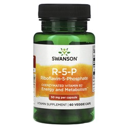 Swanson R-5-P, Рибофлавин-5-Фосфат - 50 мг - 60 растительных капсул - Swanson