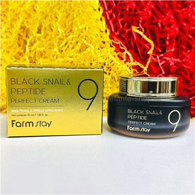 Крем для лица с пептидами FarmStay Black Snail & Peptide 9 Perfect Cream 55ml (13)