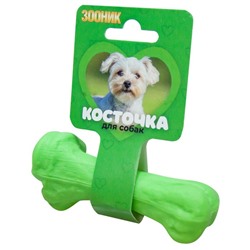 Игрушка "Кость литая" малая Зооник, 11 см, пластикат, салатовая