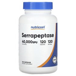 Nutricost Серрапептаза, 40 000 SPU, 120 капсул
