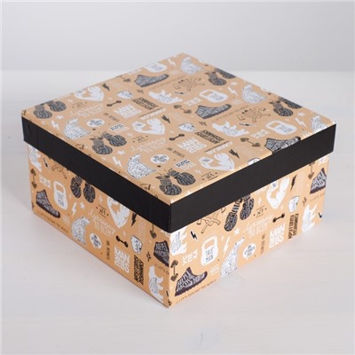 Набор подарочных коробок 6 в 1 «Мужской крафт», 20 х 20 х 11 - 10.2 х 10.2 х 6 см