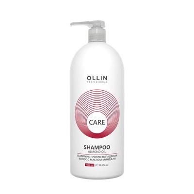 OLLIN CARE Шампунь против выпадения волос с маслом миндаля 1000мл/ Almond Oil Shampoo