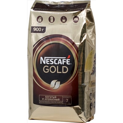 Nescafe. Gold 900 гр. мягкая упаковка