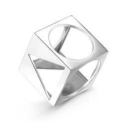 Кольцо из родированного серебра 925 пробы R08830р