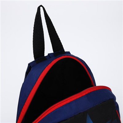 Рюкзак «Тачка», тропики, 20х13х26 см, отд на молнии, чёрный