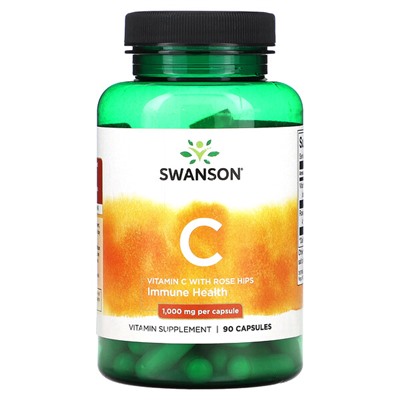 Swanson Витамин С с шиповником, 90 капсул