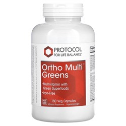 Protocol for Life Balance Ortho Multi Greens, 180 растительных капсул