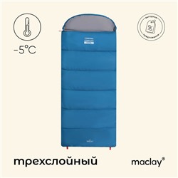 Спальный мешок maclay camping comfort cool, одеяло, 3 слоя, правый, 220х90 см, -5/+10°С