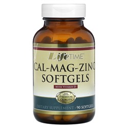Lifetime Cal-Mag-Zinc с витамином D, 90 мягких таблеток