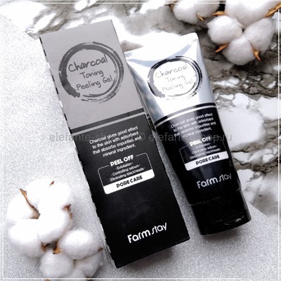 Пилинг-гель Farmstay Charcoal Toning Peeling Gel (78)