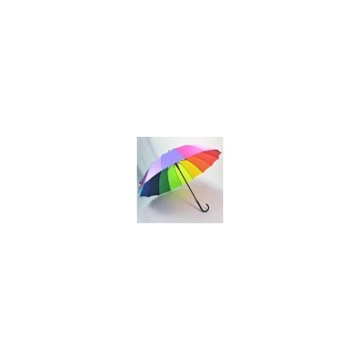Зонт-трость женский DINIYA арт.CH006 (810) полуавт 27(68см)Х16К радуга