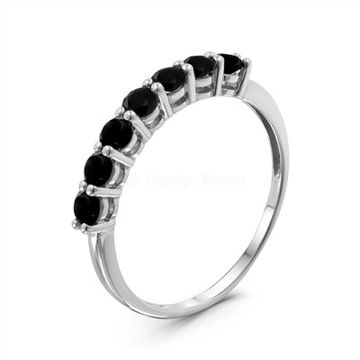 Кольцо из серебра с нат.шпинелью родированное 925 пробы к-7208р416