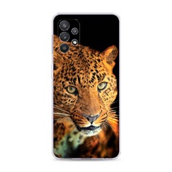 Силиконовый чехол Леопард на Samsung Galaxy A32