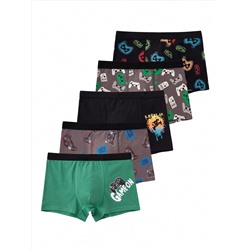 Teenager Junge 5 Packe Boxershorts mit Gamepad Muster,