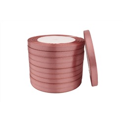 Однотонная атласная лента (розовая пенка), 6мм * 250 ярдов