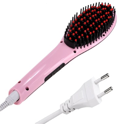 Расческа-выпрямитель "FAST HAIR STRAIGHTENER" HQT-906 Pink