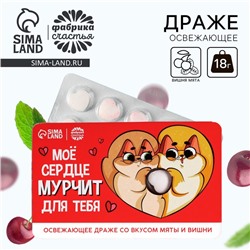 Драже освежающее «Мурчит для тебя», со вкусом мяты и вишни, 18 г.