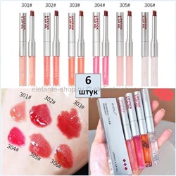 Набор блесков для губ Mansly Lipstick and Lip Oil 2in1 #301-306 (106)