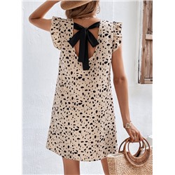 SHEIN Платье Frenchy Dalmatian с завязками на спине и оборками