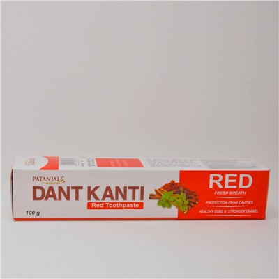 Аюрведическая зубная паста Дант Канти Ред | Dant Kanti Red (Patanjali) 100 г