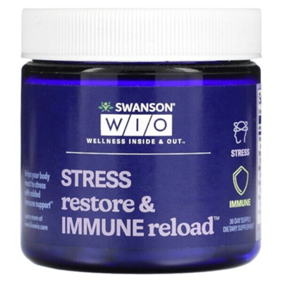 Swanson WIO Восстановление стресса и иммунная перезагрузка, 30-дневный запас