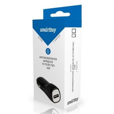 Зарядное автомобильное устройство SmartBuy NITRO, 1A, черное (SBP-1501)