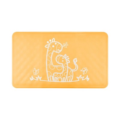 Антискользящий резиновый коврик ROXY-KIDS для ванны, 34х58 см, цвет жёлтый