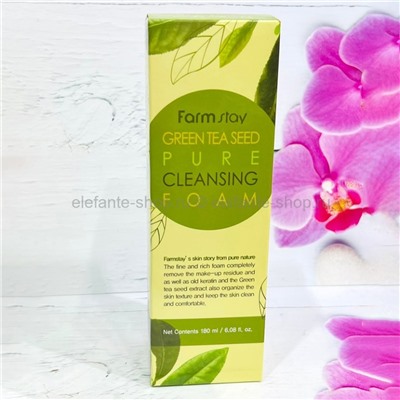 Пенка для умывания FarmStay Green Tea Seed Pure Cleansing Foam 180ml (78)