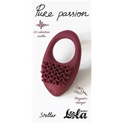 Lola Перезаряжаемое эрекционное виброкольцо Pure Passion Stellar Wine Red