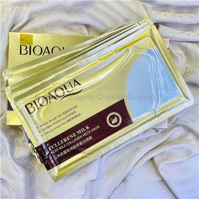 Коллагеновые маски с козьим молоком для шеи BioAqua Fullerene Milk Collagen Neck Mask, 5х30 гр