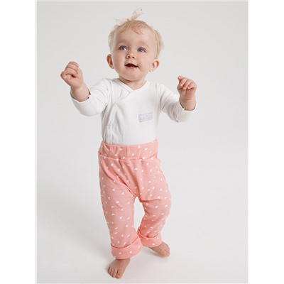 Розовые штанишки с сердечками "Винтажные розы" для новорождённой (5030328)