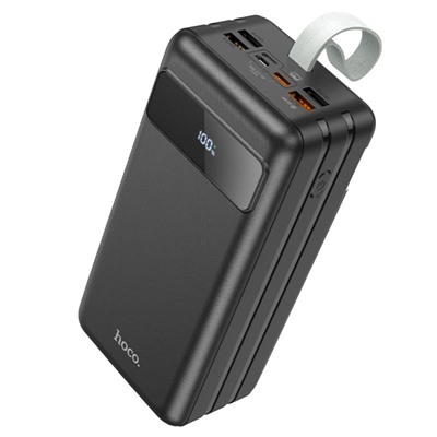 Внешний аккумулятор Hoco J86B, 60000 мАч, 2 USB, 1 Type-C, 3 А, дисплей, чёрный