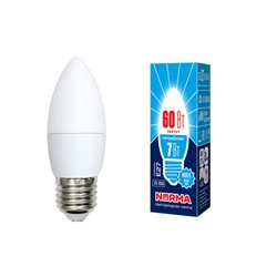 Лампа светодиодная LED-C37-7W/NW/E27/FR/NR белый свет (4000K) Серия Norma РСВ-323856