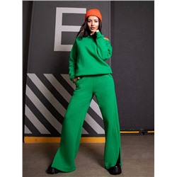 Зеленые брюки с разрезами "Зима 22/23" для женщины (526962691)