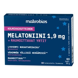 Macrobios Мелатонин тройного действия 1,9 мг + успокаивающие травы 60табл.