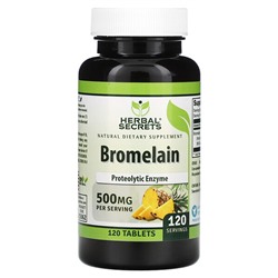 Herbal Secrets Bromelain, 500 мг, 120 таблеток - Herbal Secrets