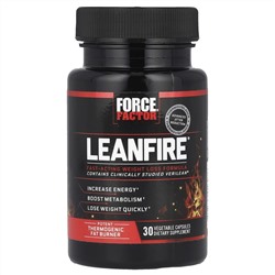 Force Factor, LeanFire, формула для быстрого снижения веса, 30 растительных капсул